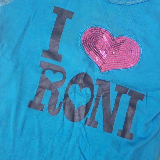 RONI(ロニィ)のロニィ　チュール袖Tシャツ　SM 美品 キッズ/ベビー/マタニティのキッズ服女の子用(90cm~)(Tシャツ/カットソー)の商品写真