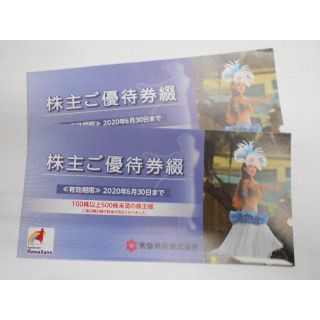 スパリゾートハワイアンズ　施設入場券　6枚セット　2020年6月(プール)