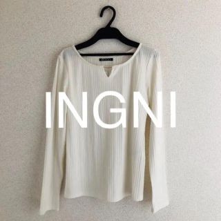 イング(INGNI)の2019最新★INGNIイング★イレギュラーリブピン付トップス(カットソー(長袖/七分))