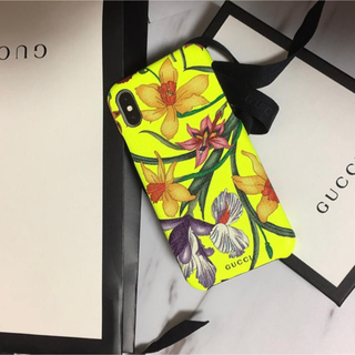 グッチ(Gucci)のGUCCI iPhoneXケース 黄色(iPhoneケース)