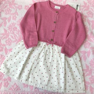 ネクスト(NEXT)の☆新品☆ next いちご柄 ピンク ワンピース♡ 12-18m 80 90(ワンピース)