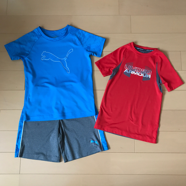 UNDER ARMOUR(アンダーアーマー)のko-hanaママ様専用☆アンダーアーマーＴシャツ&PUMA上下セット キッズ/ベビー/マタニティのキッズ服男の子用(90cm~)(Tシャツ/カットソー)の商品写真