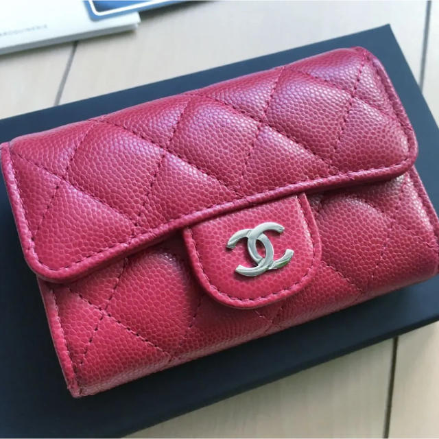 新品♡大丸購入 CHANEL シャネル キーケース ラズベリーピンク キャビア