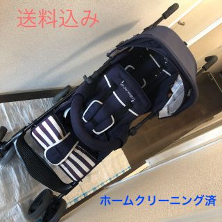 キンダーワゴン(Kinderwagon)のキンダーワゴン DUOシティHOP☆２人乗り 縦型コンパクトベビーカー☆ネイビー(ベビーカー/バギー)