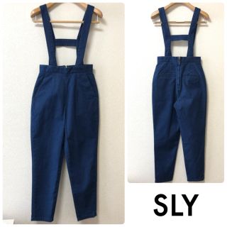 スライ(SLY)のSLY ▷ サスペンダー付きデニムパンツ ハイウエスト デニム サロペット(サロペット/オーバーオール)