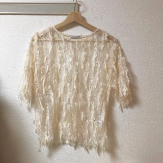 ザラ(ZARA)のZARA シースルートップス(カットソー(半袖/袖なし))