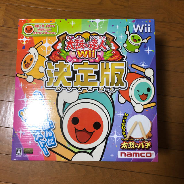 BANDAI(バンダイ)の太鼓の達人 wii  タタコン・ソフトのセット エンタメ/ホビーのゲームソフト/ゲーム機本体(家庭用ゲームソフト)の商品写真