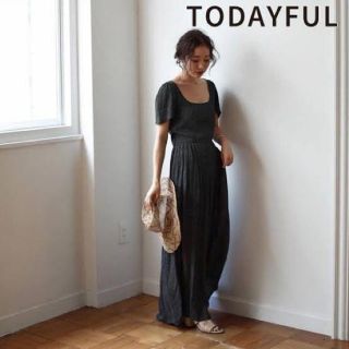 トゥデイフル(TODAYFUL)のTODAYFUL 完売品 Georgette Pattern Dress  (ロングワンピース/マキシワンピース)