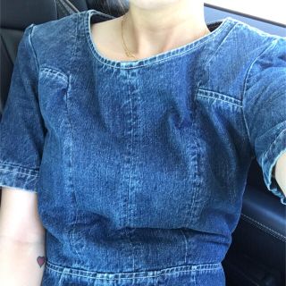 クロエ(Chloe)のChloé denim onepiece.(ひざ丈ワンピース)