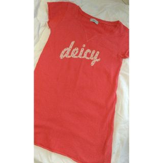 デイシー(deicy)のデイシー　deicy　ロゴミニワンピ　限定品　赤(ミニワンピース)