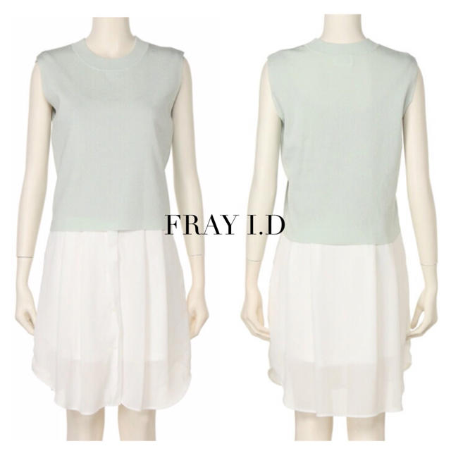 FRAY I.D(フレイアイディー)のFRAY I.D ノースリコンビワンピース レディースのワンピース(ひざ丈ワンピース)の商品写真