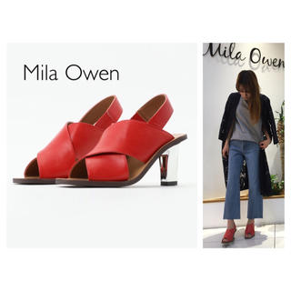 ミラオーウェン(Mila Owen)のMila Owen シルバーヒールクロスサンダル(サンダル)