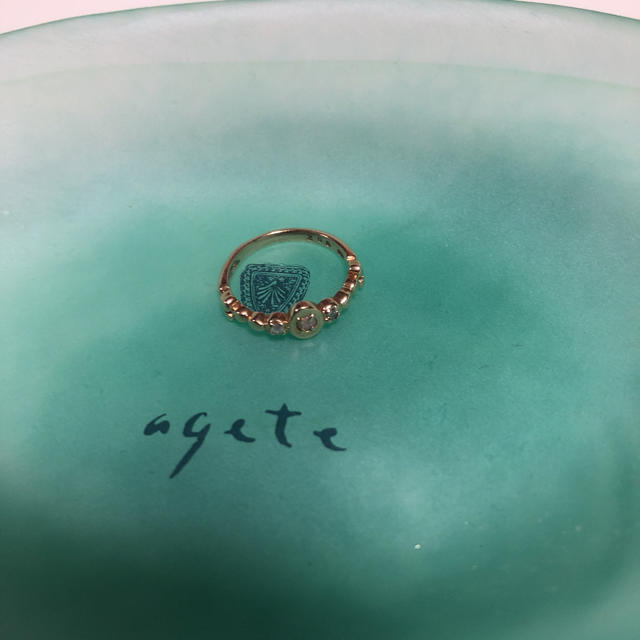 agete(アガット)のagete ピンキーリング オパール ダイヤ レディースのアクセサリー(リング(指輪))の商品写真