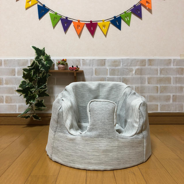 Bumbo(バンボ)のハンドメイド♡バンボカバー(グレー太ボーダー※画像4枚目要確認！) キッズ/ベビー/マタニティの寝具/家具(シーツ/カバー)の商品写真