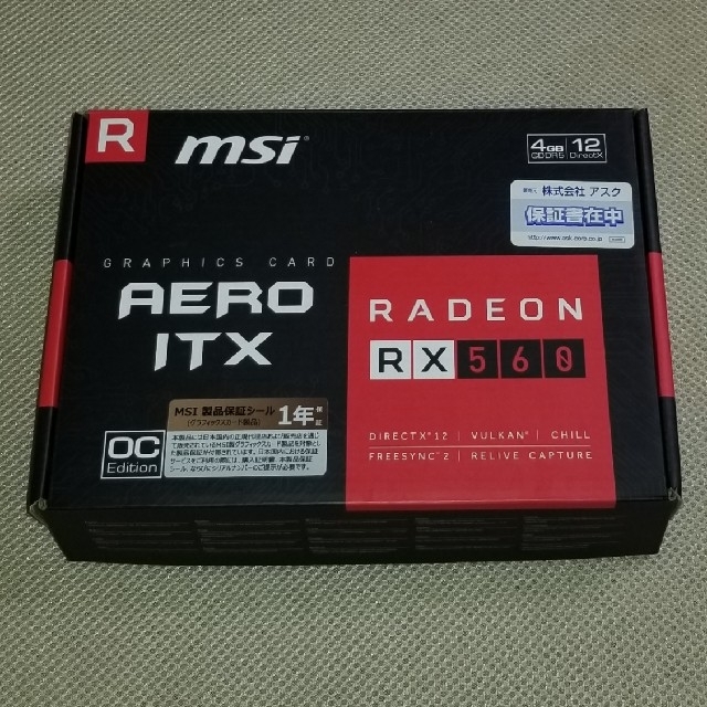 MSI RADEON RX560 4GBPC/タブレット