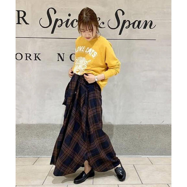 Spick & Span(スピックアンドスパン)のspickandspan  タータンチェック フレアシャツワンピ レディースのワンピース(ひざ丈ワンピース)の商品写真