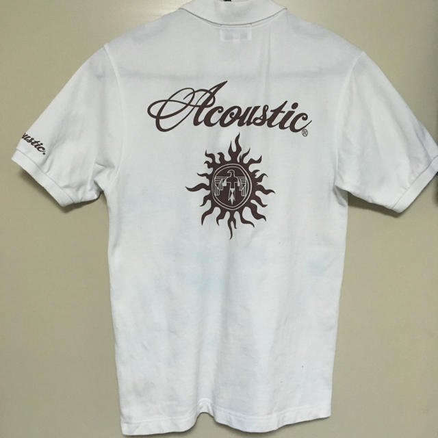 Twins Acoustic(ツインズアコースティック)のAcoustic 白 ポロシャツ Sサイズ メンズのトップス(ポロシャツ)の商品写真