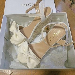 イング(INGNI)のINGNI デニム素材リボンサンダル(サンダル)