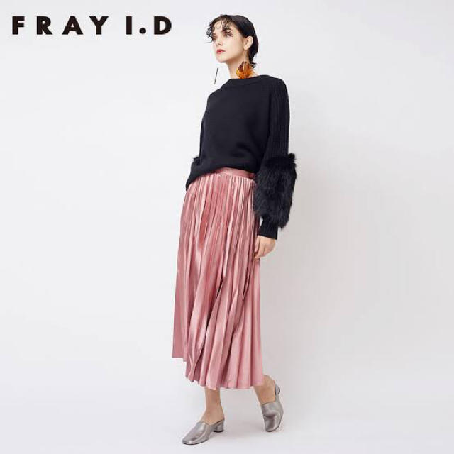 FRAY I.D(フレイアイディー)の新品未使用★FRAY I.D★サテンカラープリーツスカート レディースのスカート(ロングスカート)の商品写真