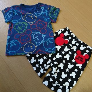 ディズニー(Disney)のDisney ツムツム ミッキー シャツ ズボン 60-70㎝(Ｔシャツ)