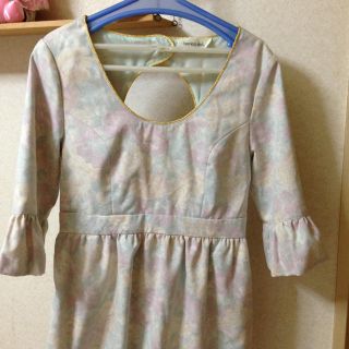ボニカドット(bonica dot)の背中あき淡色ワンピ 再値下げ！(ミニワンピース)