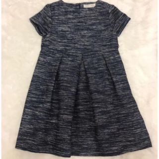 ザラキッズ(ZARA KIDS)の最終値下げ　ザラ ツイードワンピース 128 8才(ワンピース)