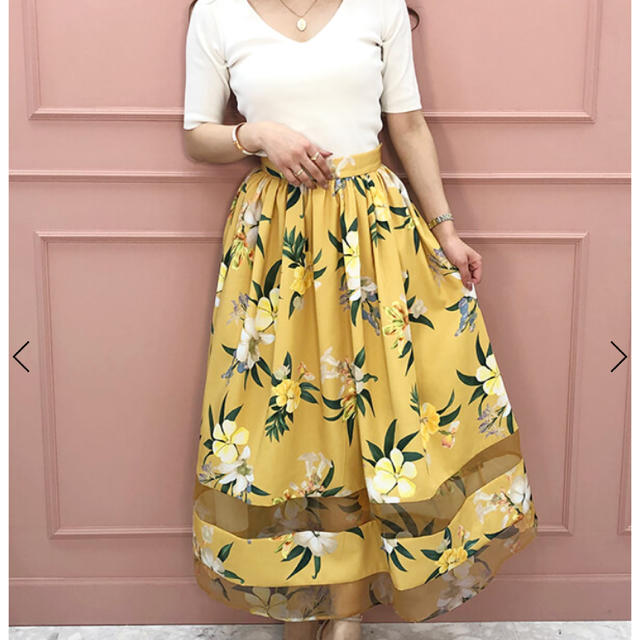Olivia flower シアーコンビスカート