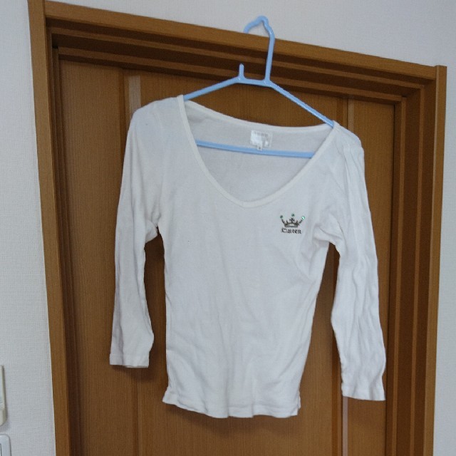 TAKEO KIKUCHI(タケオキクチ)のTakeo Kikuchi ホワイトロンT sizeL メンズのトップス(Tシャツ/カットソー(七分/長袖))の商品写真