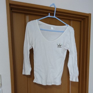 タケオキクチ(TAKEO KIKUCHI)のTakeo Kikuchi ホワイトロンT sizeL(Tシャツ/カットソー(七分/長袖))