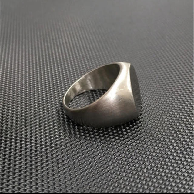 オーバルリング 艶消し印台シグネットリング シルバー メンズのアクセサリー(リング(指輪))の商品写真