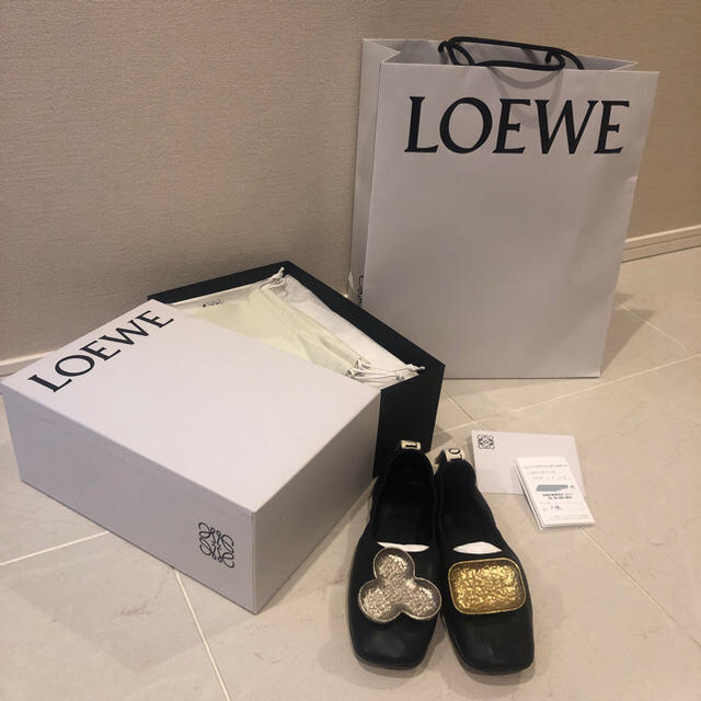 初売り】 LOEWE - 美品 LOEWE ロエベ フラットシューズ 37 バレエ
