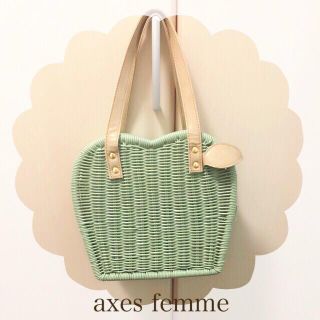 アクシーズファム(axes femme)のaxes femme青リンゴカゴバック(ハンドバッグ)