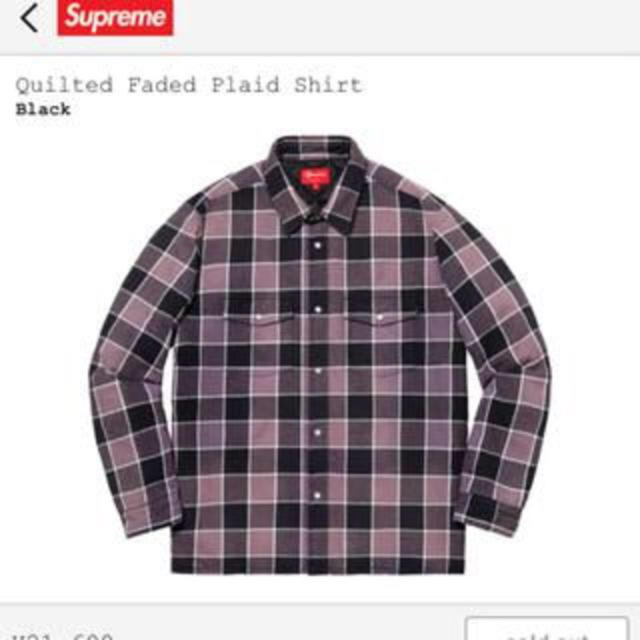supreme quilted faded plaid shirt XL