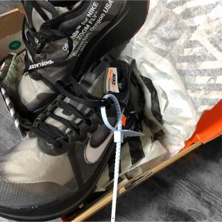 オフホワイト(OFF-WHITE)のNIKE off-white ズームフライ ブラック(スニーカー)