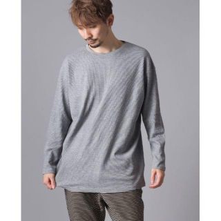 ビームス(BEAMS)の新品 UNFIT アンフィット ビッグシルエット ワッフルロングTシャツ GRY(Tシャツ/カットソー(七分/長袖))