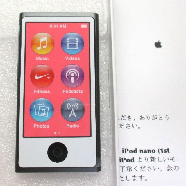 ★新品★ iPod nano 第7世代 16GB 希少/本物スペースグレイ 本体