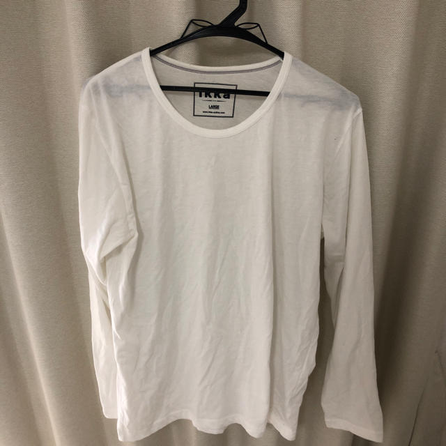 ikka(イッカ)のikka 白 ロングtシャツ  メンズのトップス(Tシャツ/カットソー(七分/長袖))の商品写真