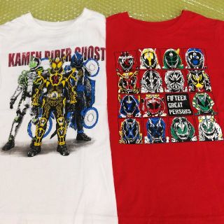 ユニクロ(UNIQLO)のユニクロ　仮面ライダー　ゴースト　Tシャツ　２枚　赤　白　120cm　状態良好(Tシャツ/カットソー)