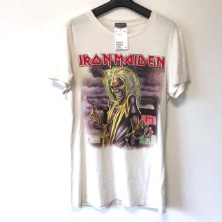 エイチアンドエム(H&M)の新品 H&M エイチアンドエム アイアンメイデン 半袖TシャツXS(Tシャツ/カットソー(半袖/袖なし))