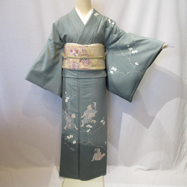 1600高身長 訪問着お稚児文様 袷単品 新規購入 6000円引き laaretamar