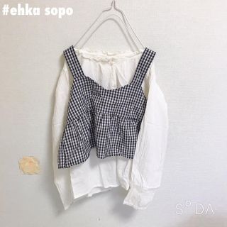 エヘカソポ(ehka sopo)の【SALE】ehka sopo 後ろリボンビスチェ𖡼.𖤣𖥧(シャツ/ブラウス(半袖/袖なし))