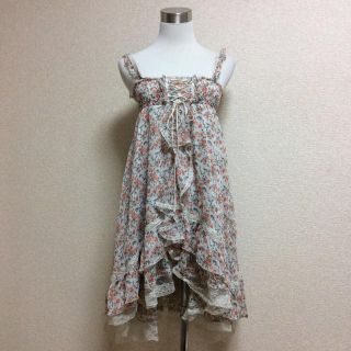 アクシーズファム(axes femme)のaxes femme2way花柄シフォン(ミニワンピース)