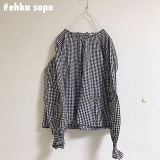 エヘカソポ(ehka sopo)の【SALE】ehka sopo ギンガムチェックブラウス𖡼.𖤣𖥧(シャツ/ブラウス(長袖/七分))