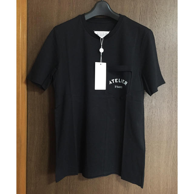 黒46新品 マルジェラ ATELIER ロゴ Tシャツ アトリエ 18SS
