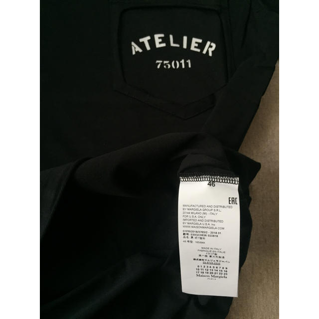 Maison Martin Margiela - 黒46新品 マルジェラ ATELIER ロゴ Tシャツ