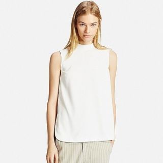 ユニクロ(UNIQLO)のユニクロ　ドレープハイネックブラウス(シャツ/ブラウス(半袖/袖なし))