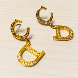 クリスチャンディオール(Christian Dior)のクリスチャンディオール ゴールドストーンピアス(ピアス)