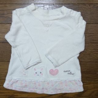 クーラクール(coeur a coeur)の(値下げ)クーラクール ハイネックTシャツ 80サイズ アイボリー(Ｔシャツ)