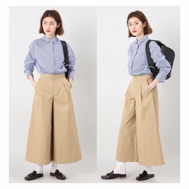 Spick & Span(スピックアンドスパン)のSpick&Span スピック＆スパン ハイカウントチノ ワイドパンツ レディースのパンツ(カジュアルパンツ)の商品写真