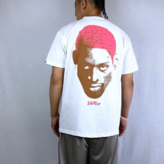 【XXL】SAPEur ロッドマン Tシャツ CORAL PINK ホワイト(Tシャツ/カットソー(半袖/袖なし))